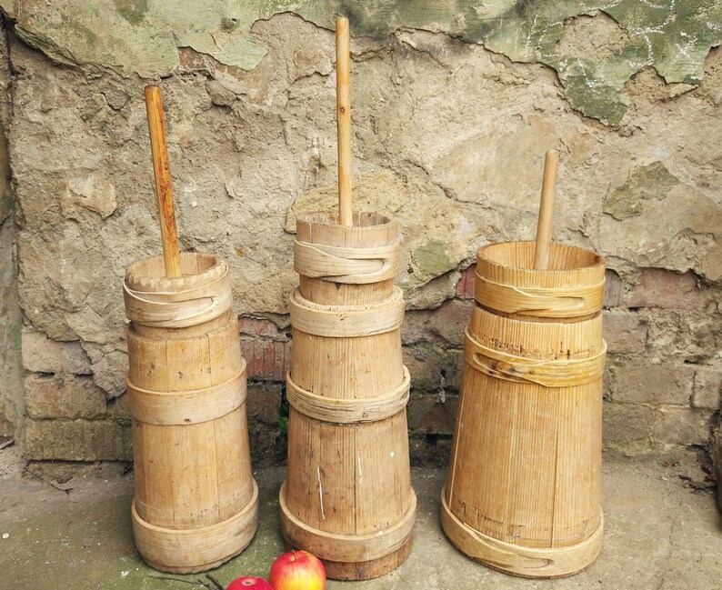 Primitive antique butter churn Unique country decor Large Etsy