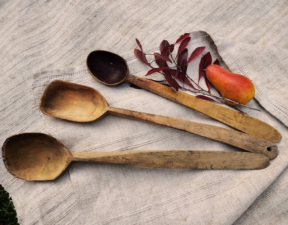 spoons wooden country kitchen farm table  utensils rustic 