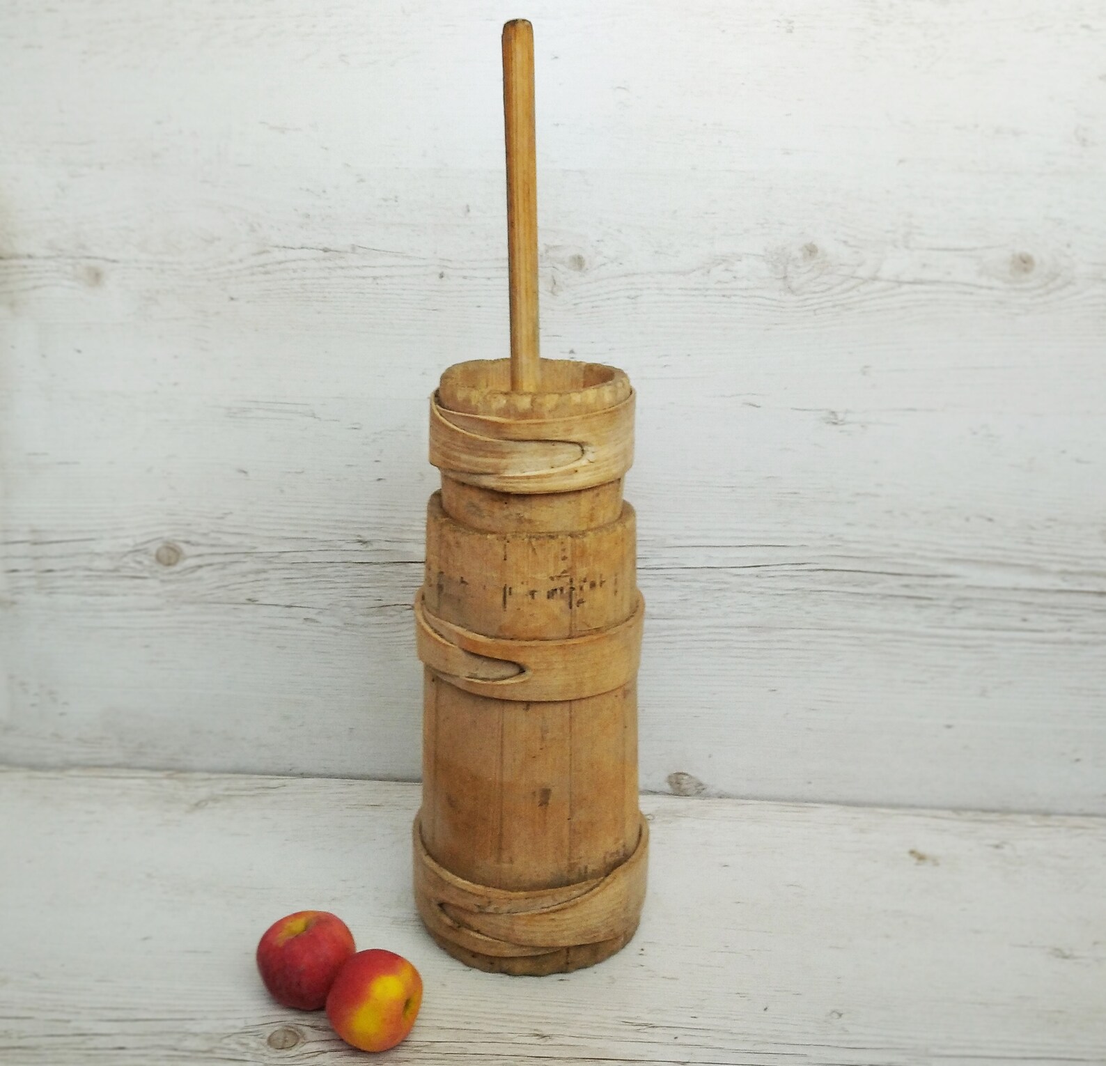 Wooden Butter Churn Primitive Antique Country Decor Large Etsy