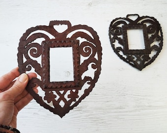 Antique wood frame Primitive photo frames Hand carved rustic photo frame Country wall decor Tribal art wooden picture frame