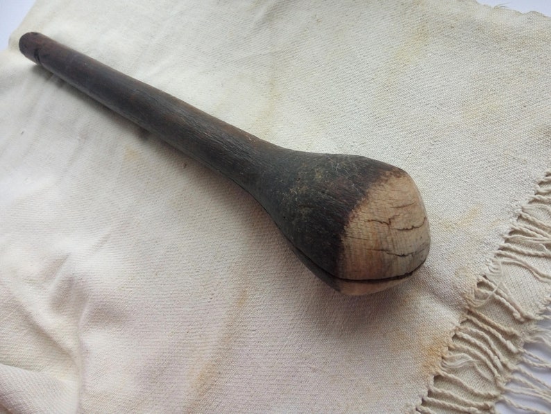 Large antique potato masher from weathered wood Rustic kitchen Etsy