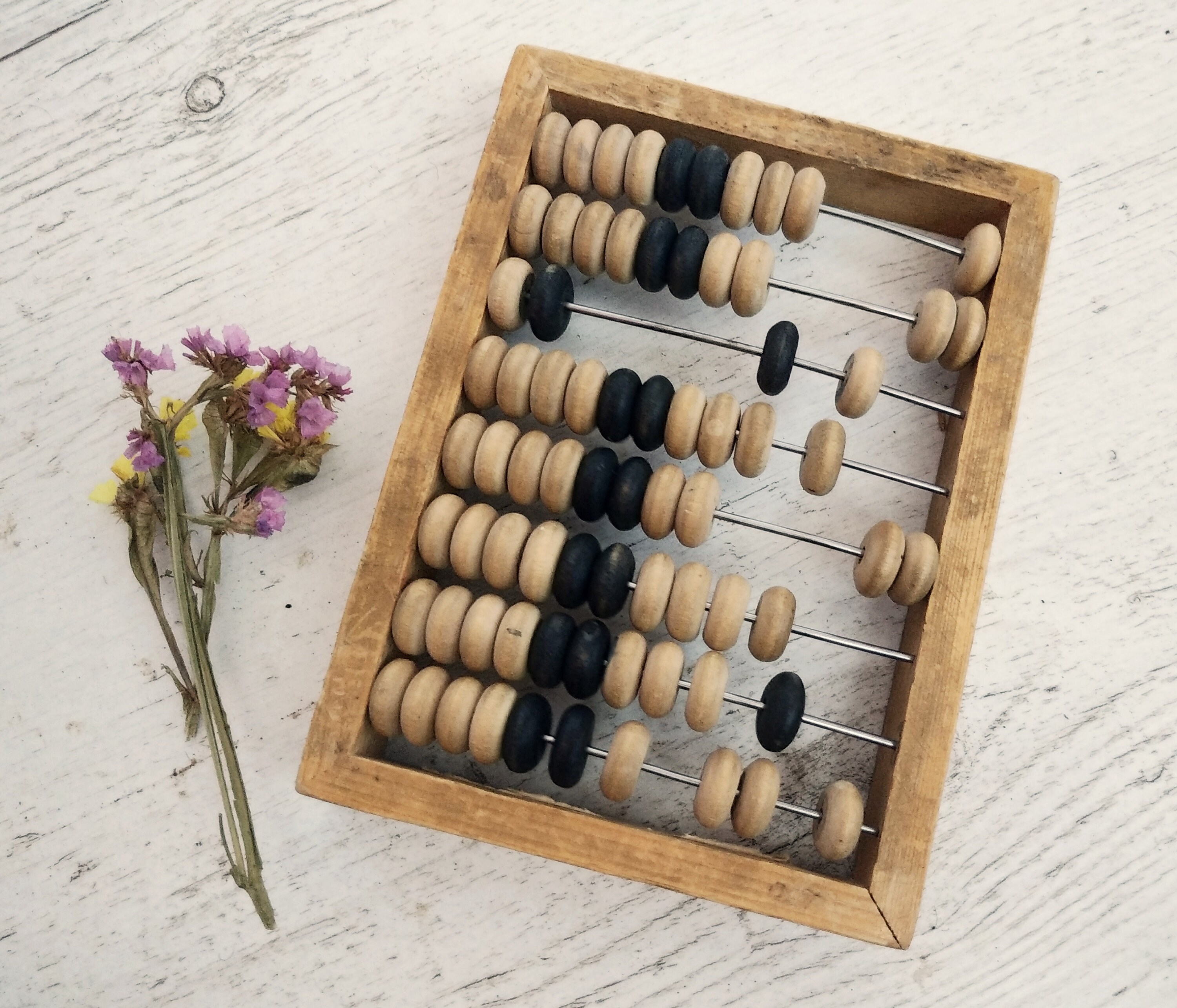 Wooden Abacus Frame New Vintage Russian Abacus With Factory Etsy UK