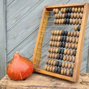 Large abacus Wooden abacus frame Russian abacus Retro wall decor Wall hanging counting frame Amber office decor Gift for math Gift for boss