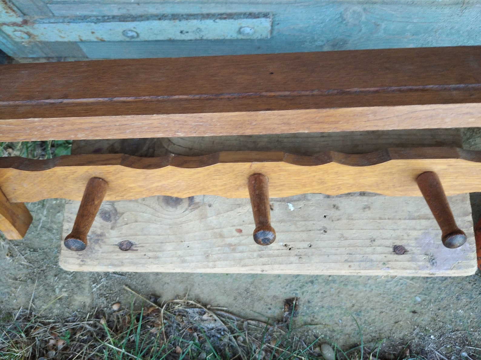 Rustic Wall Rack Wooden Towel Rack Farmhouse Kitchen Wall Etsy