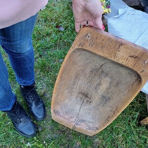 Rustic wooden dough bowl Antique bowl Wood bowl Primitives farmhouse Large bowl Eco friendly rustic decor Table centerpiece Country gift image 6