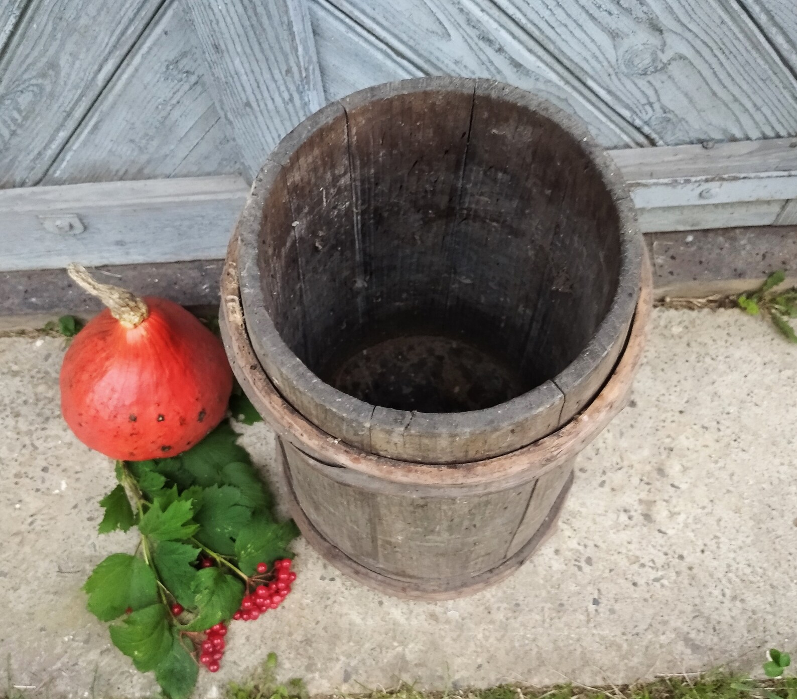 Antique Floor Vase Primitive Umbrella Holder of Wood Rustic Etsy