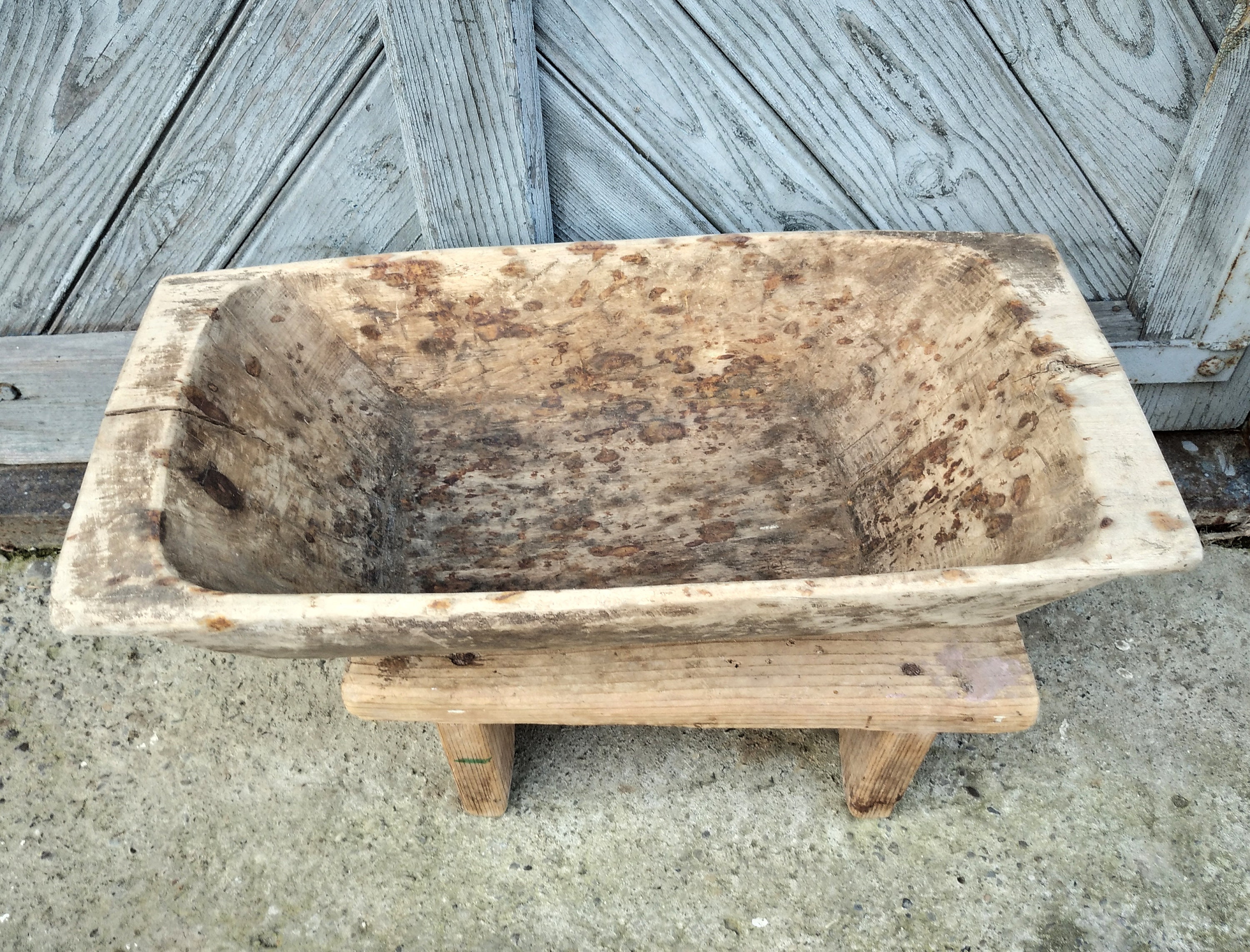 Large wooden dough bowl Rustic wood bowl Country cottage decor Etsy