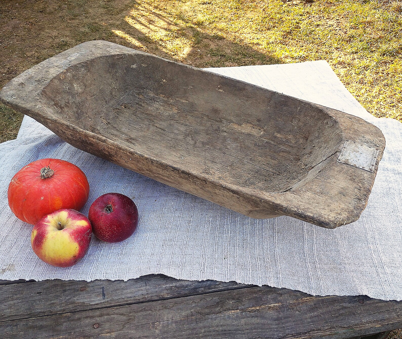 Antique Dough Bowl Old Wooden Bowl Large Bowl Primitives Etsy