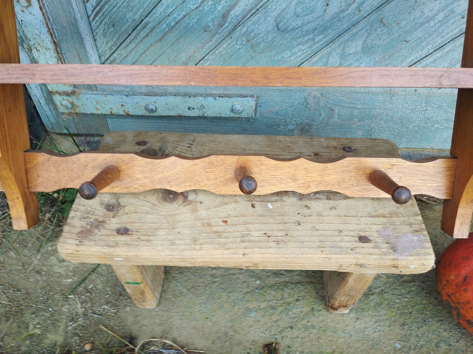 Rustic Wall Rack Wooden Towel Rack Farmhouse Kitchen Wall Etsy