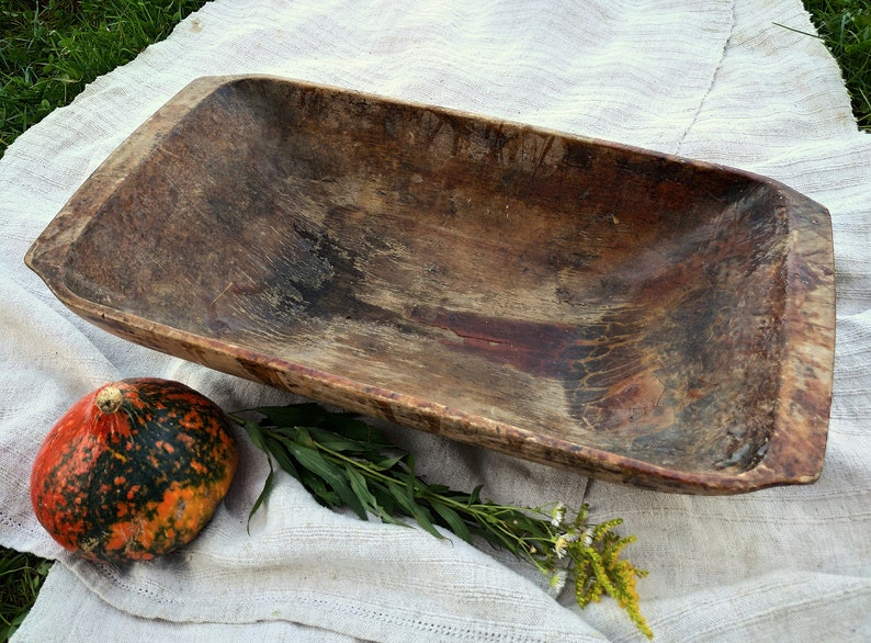 Primitive Antique Wooden Dough Bowl for Rustic & Wabi Sabi Etsy