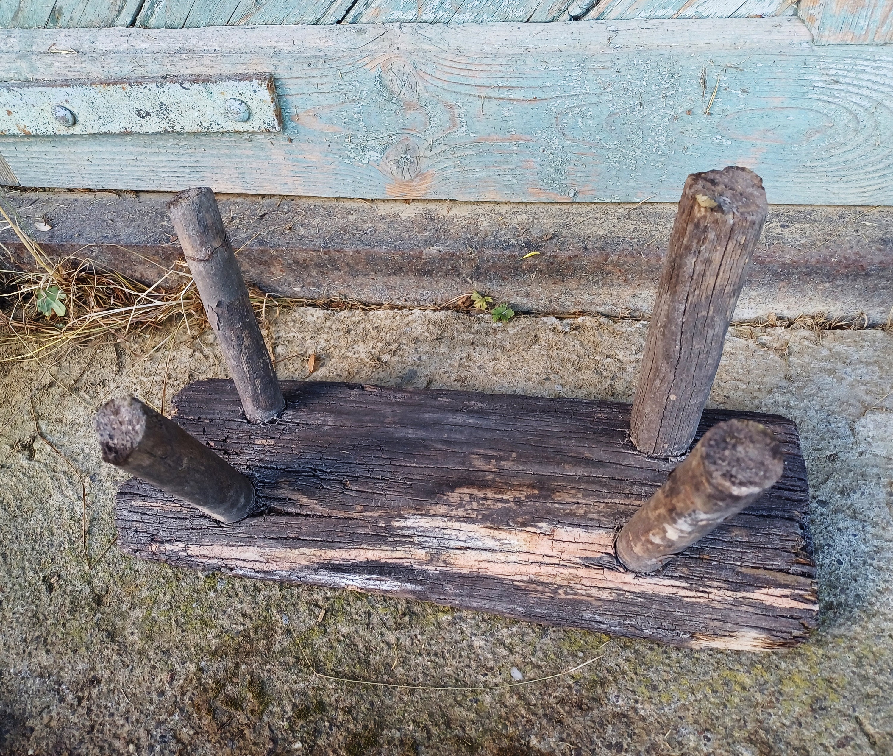 Primitive Milking Stool Small Bench Rustic Wood Bench Vintage Wooden ...