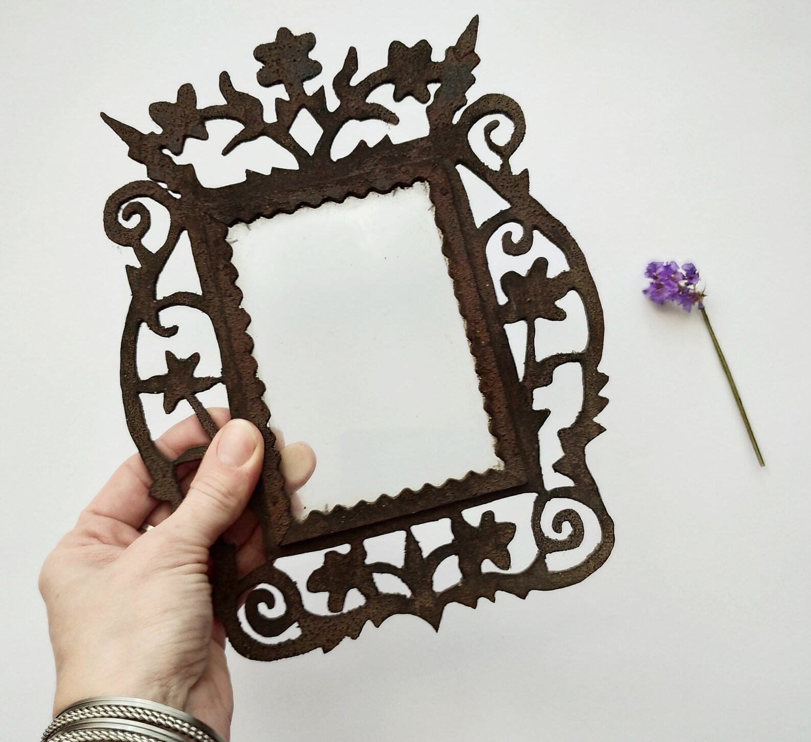 Antique wood frame Primitive photo frames Hand carved rustic Etsy