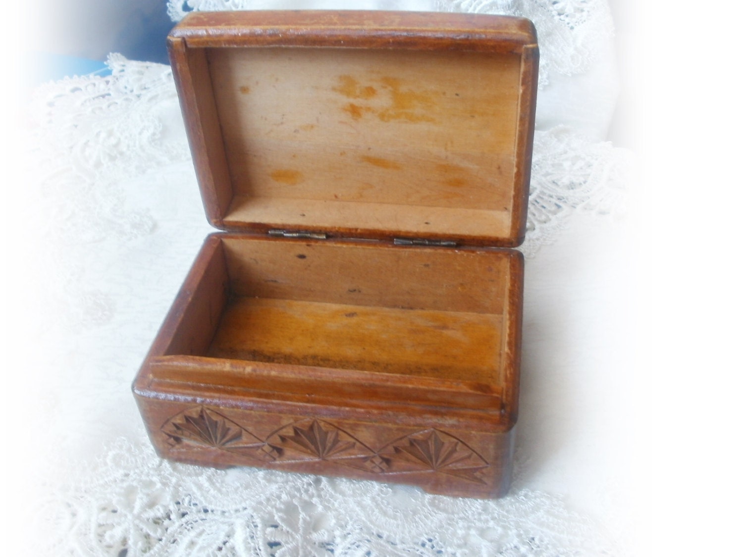 Jewellery box Antique jewelry box of wood Vintage wooden Etsy