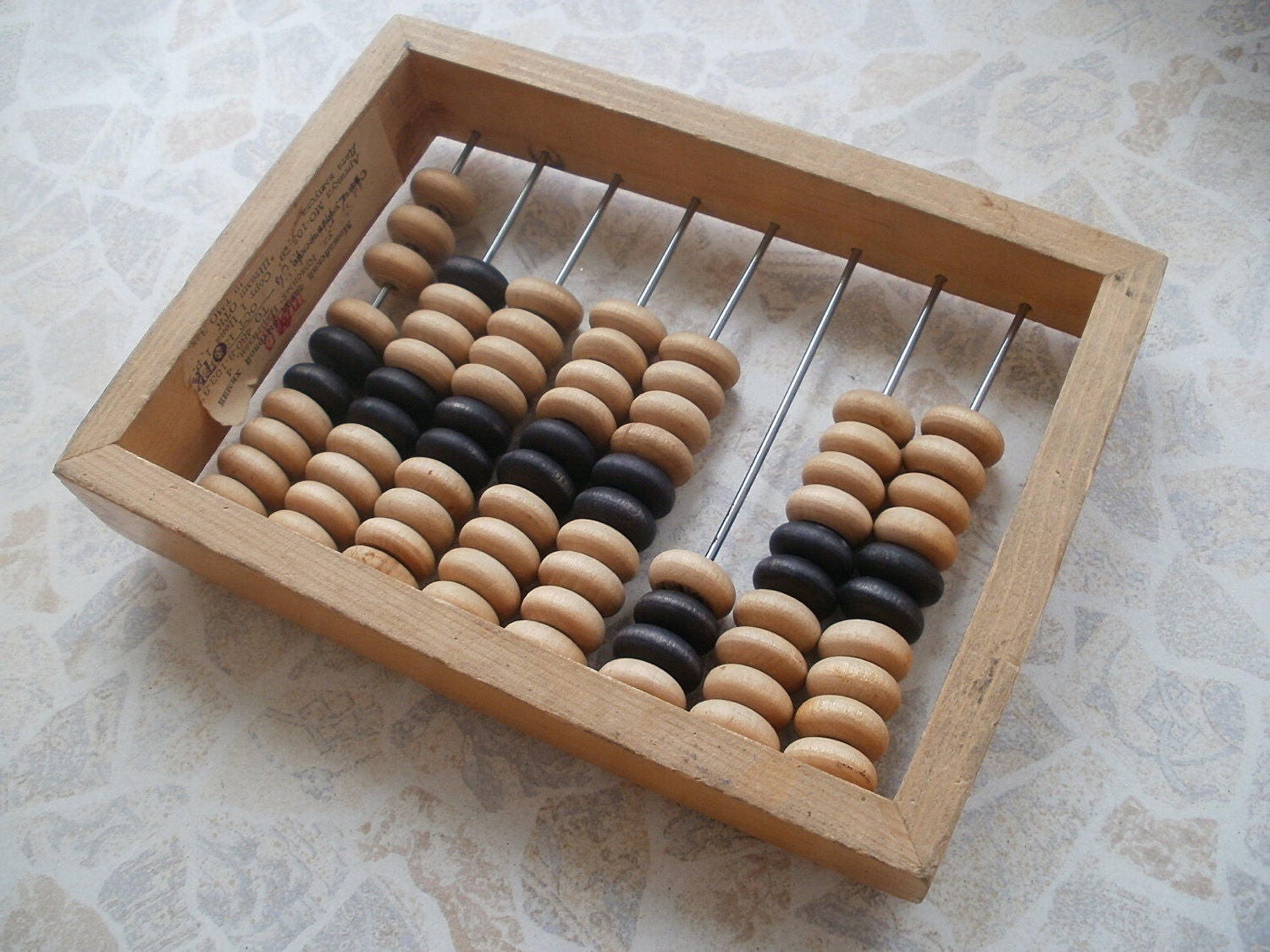 Mini abacus Wooden frame abacus Vintage counting frame Office Etsy