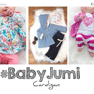 Sewing pattern Baby Jumi jacket / cardigan size. 44-80 of pink pink sewing, sewing pattern baby cardigan / jacket, baby jacket, jacket