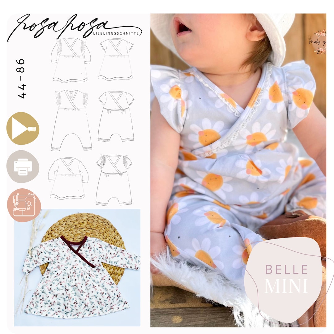 Baby Overall Nähen Romper Musselin Schnittmuster Schnittmuster