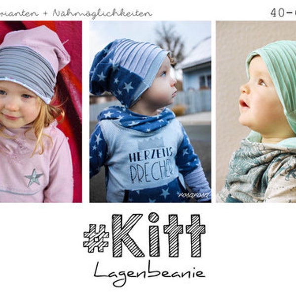 Sewing pattern children's hat 'Kitt' 40 - 60 cm from rosarosa sew, sewing pattern kids hat, versatile cut, headgear