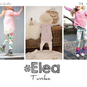Schnittmuster Tunika &#39;Elea&#39; 74 - 170  A4/ A0/ Beamerdatei nähen, sewing pattern tunic Elea, Puzzletunika, Puzzle-Schnittmuster