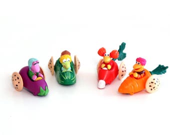 Vintage 80s Fraggle Rock complete set of 4 cars 1988 mcdonalds