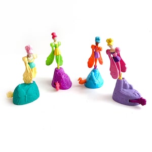 Vintage spinning sky dancers happy meal toys 90s 1996 fairy spinner princess Pegasus