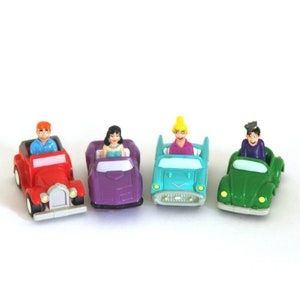 Vintage Archie Comics pull back cars 1991 Burger King Kids Club complete set