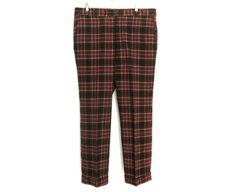 yellow tartan trousers mens