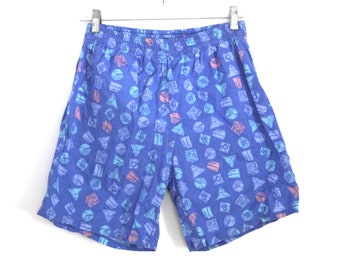 80s style swim trunks