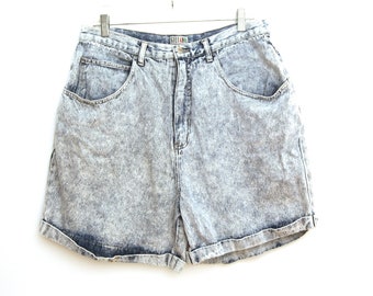 mens 80s jean shorts