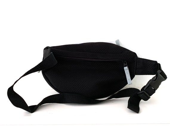 Vintage hip sack fanny pack black nylon - image 2