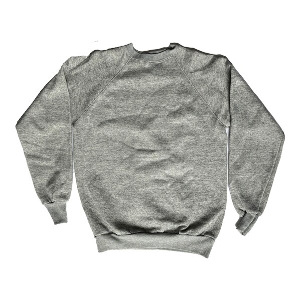 Vintage 80s heather gray sweatshirt crewneck basic blank