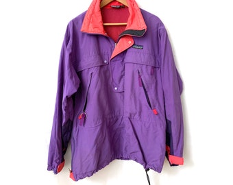 Vintage 80s Patagonia jacket pullover purple pink