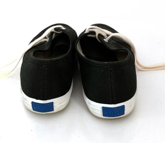 Vintage 80s keds shoes black canvas womens 9 - image 3