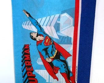 Vintage 1978 Superman Twin Sheet Set Flat Fitted Pillowcase - Etsy