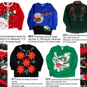 Vintage Christmas sweater You Pick 80s 90s xmas sweatshirt men's women's all sizes ugly sweater image 9