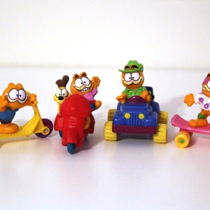 Vintage Garfield happy meal toys 1989 McDonald’s 80s complete set