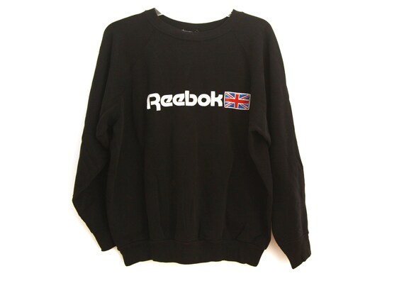 Vintage 80s Reebok sweatshirt logo black - image 1