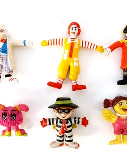 Vintage 80s Mcdonalds Moveables Happy Meal Bendy Toys Rare