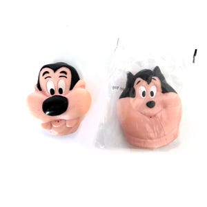Vintage Goof Troop Goofy & Pete water squirters Kelloggs