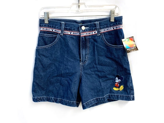 Vintage 90s Mickey mouse jean shorts disney 90s - image 1