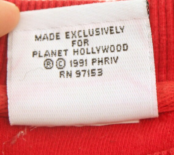 Vintage Planet Hollywood sweatshirt Atlanta red 1… - image 4