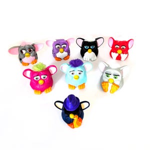 Zabawki Furby Vintage Happy Meal McDonald’s Burger King lata 90. 1998 partia 8 sztuk