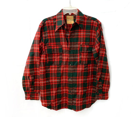 Vintage flannel shirt wool Congress sportswear me… - image 1