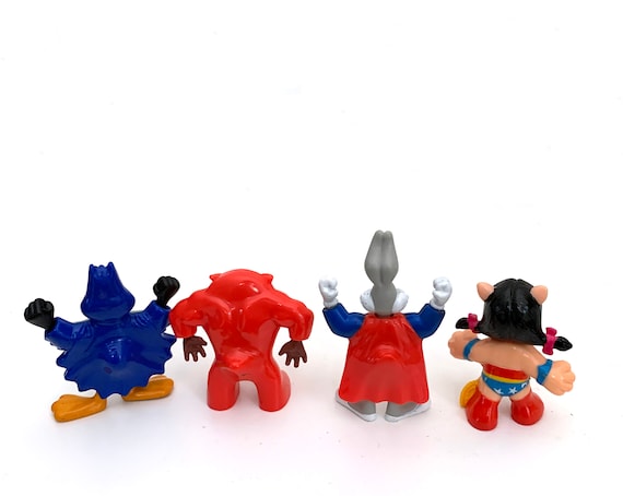 Vintage Looney Tunes Super Hero Toys Happy Meal 1991 Complete Set