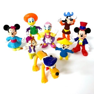 Zestaw zabawek Disney Epcot McDonalds 1993, Myszka Miki, Donald, Daisy, Goofy, Pluto