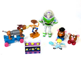 Juguetes vintage de Toy Story, Burger King y McDonald's de los años 90, lote de figuras Y2K