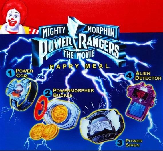 パワーレンジャー　マクドナルド　おもちゃ　ビンテージ　ヴィンテージ　新品 Vintage Power Rangers Happy Meal Mcdonalds Toy Complete Set