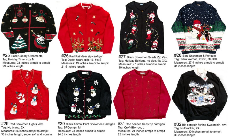 Vintage Christmas sweater You Pick 80s 90s xmas sweatshirt men's women's all sizes ugly sweater image 5