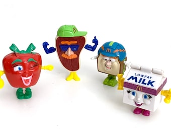 Juguetes de la Cajita Feliz de 1993, fundamentos de comida vintage