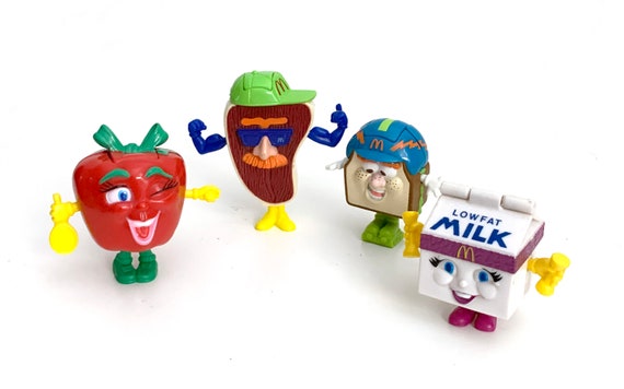Vintage Food Fundamentals Happy Meal Toys 1993 Complete Set