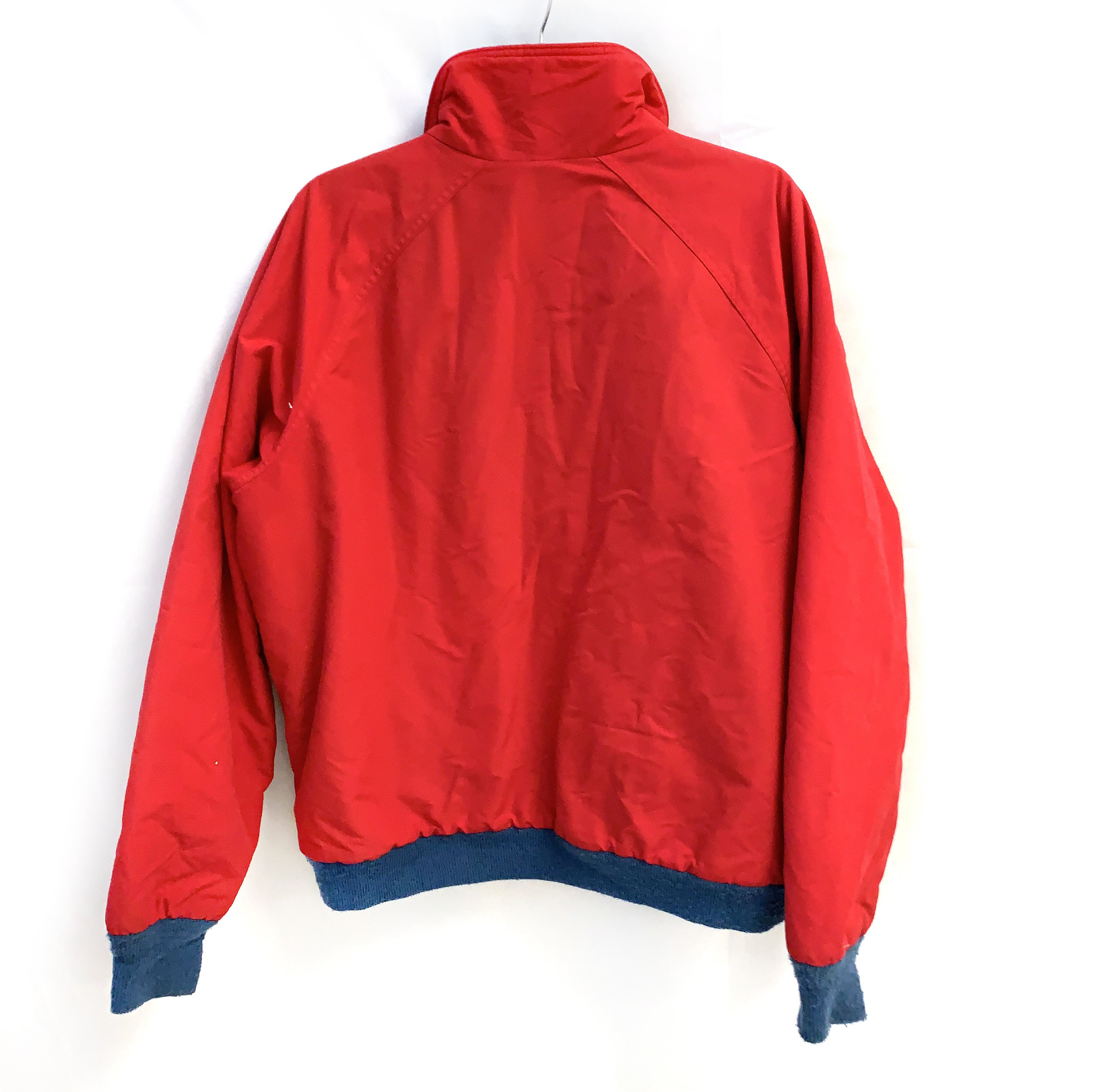 Vintage L.l.bean Warm up Jacket Coat Red Purple Blue Mens L - Etsy